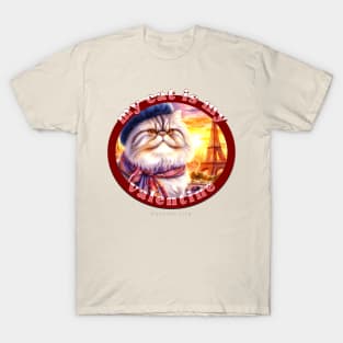 My French Valentine Cat Persian Life 13P T-Shirt